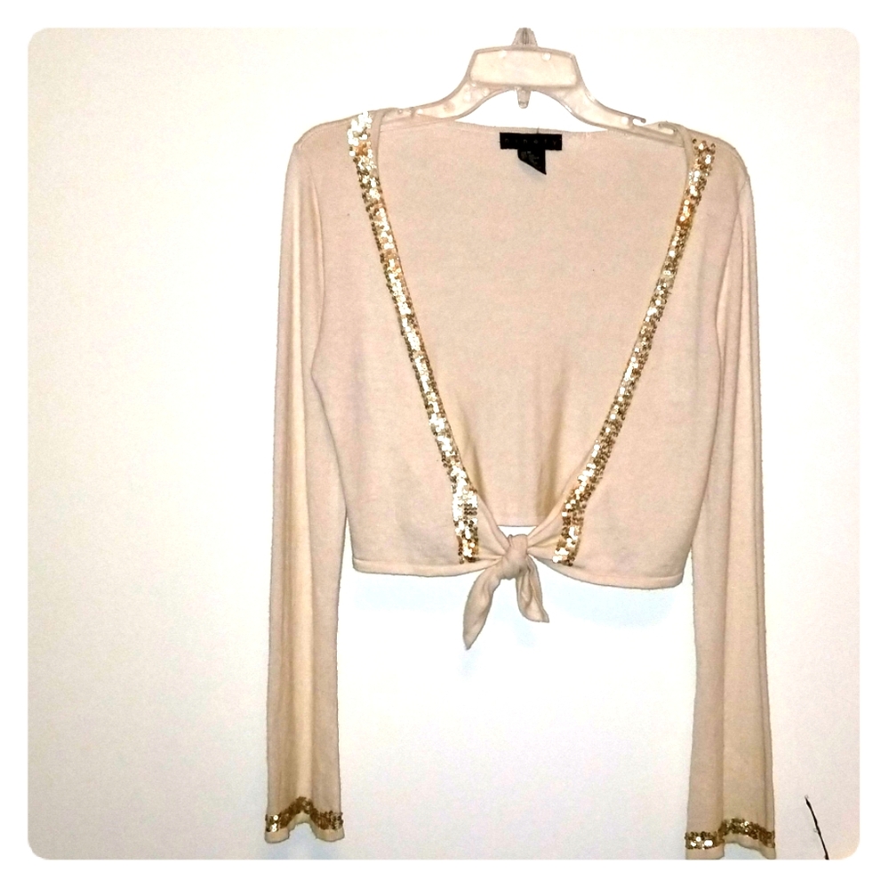 "Short Sequin Shrug"